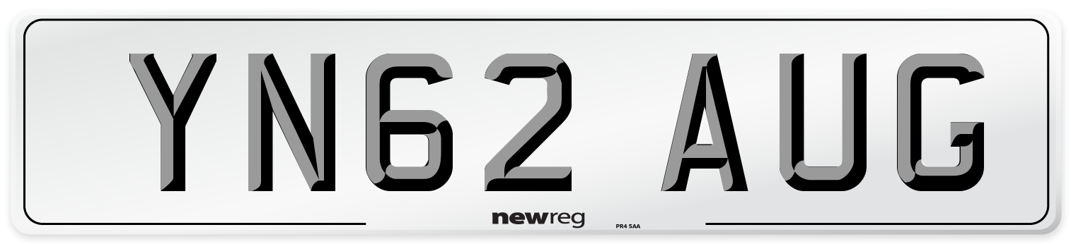YN62 AUG Number Plate from New Reg